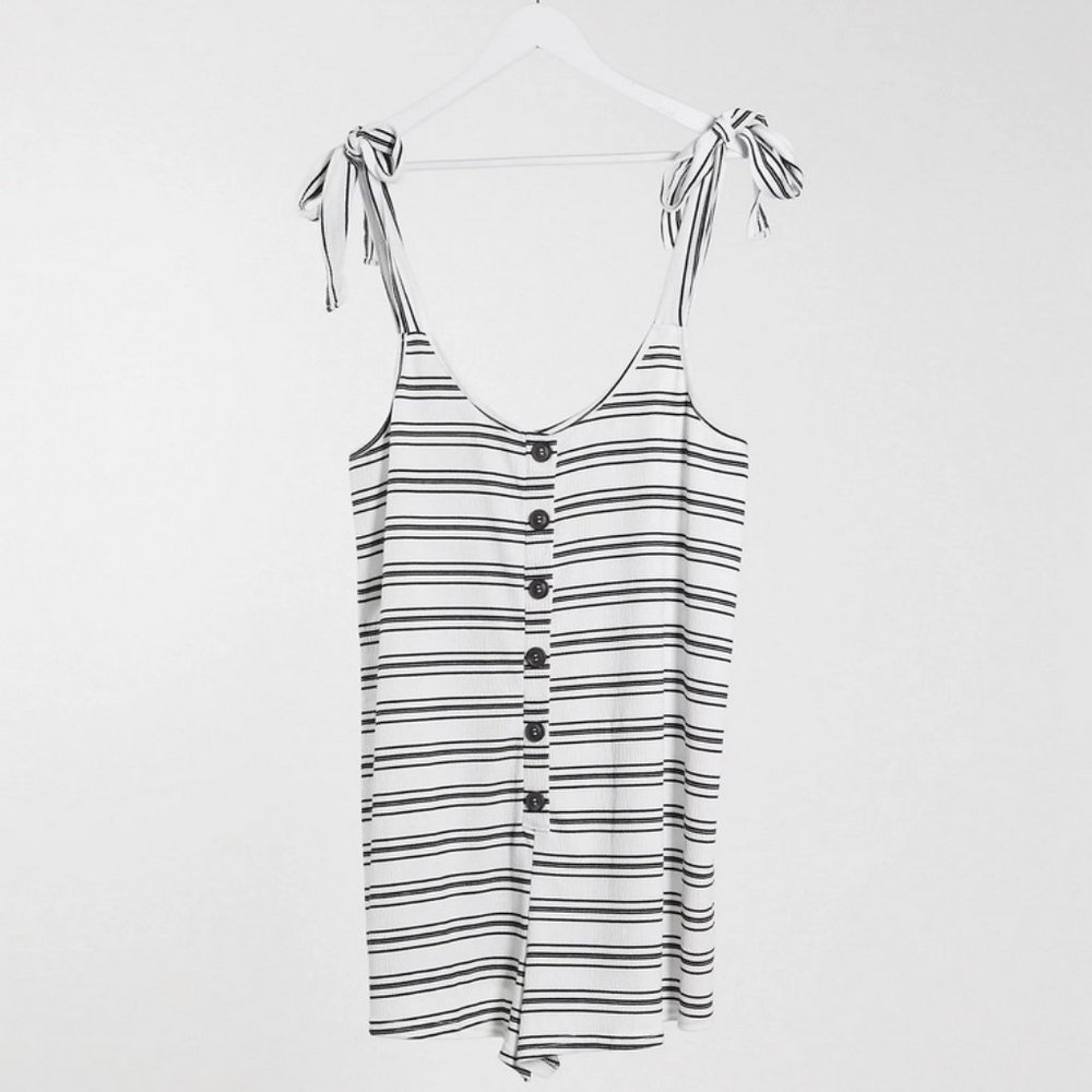 Asos Size 2 Maternity Striped Short Romper